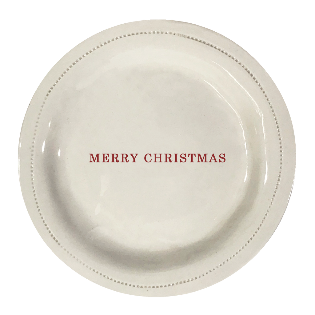 Merry Christmas- 6" Porcelain Round Dish