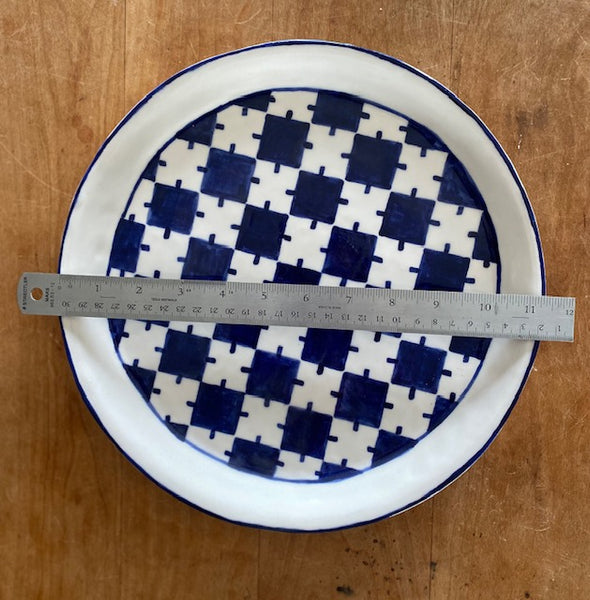Copy of Unique Hand Painted Platter (squares on round)