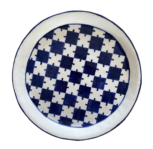 Copy of Unique Hand Painted Platter (squares on round)