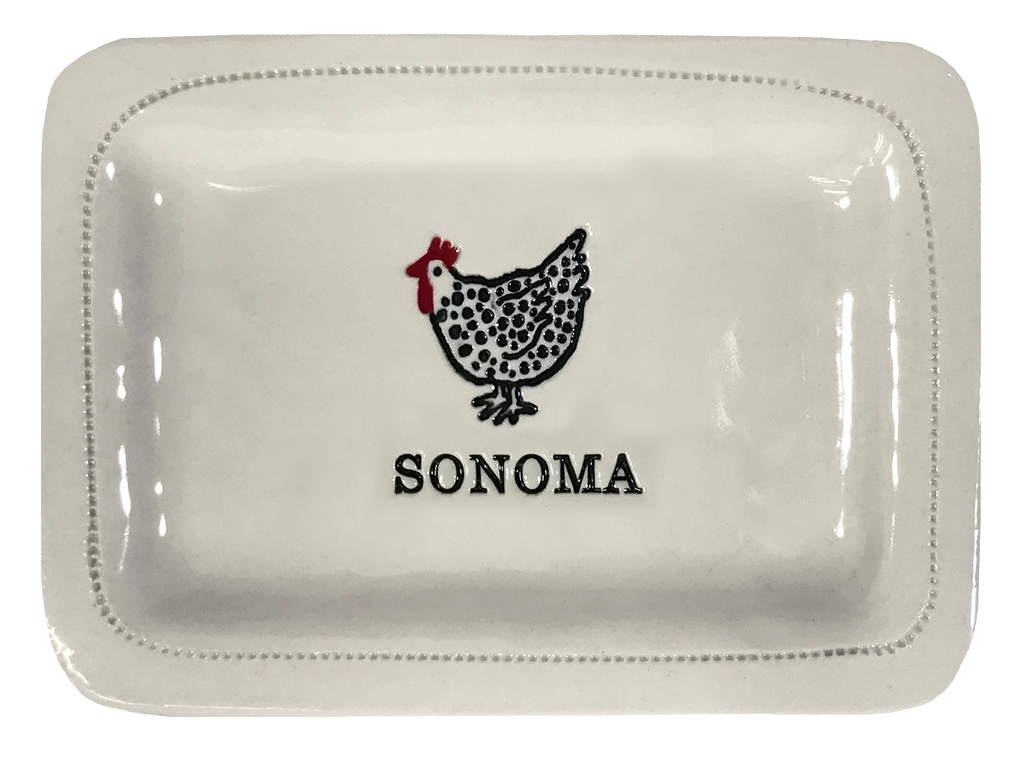 CUSTOM- Sonoma w/chicken.-4x6 Custom Porcelain